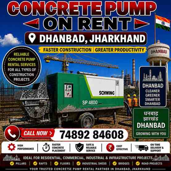 Concrete Pump on Rent in Dhanbad